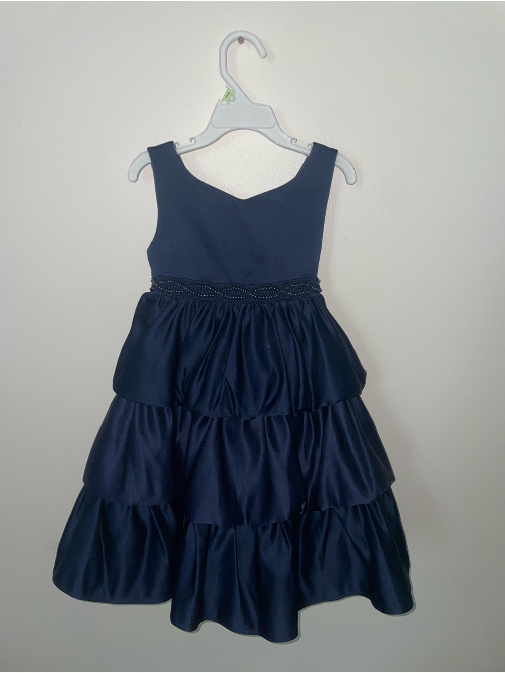 Navy Tiered Girls' Dress